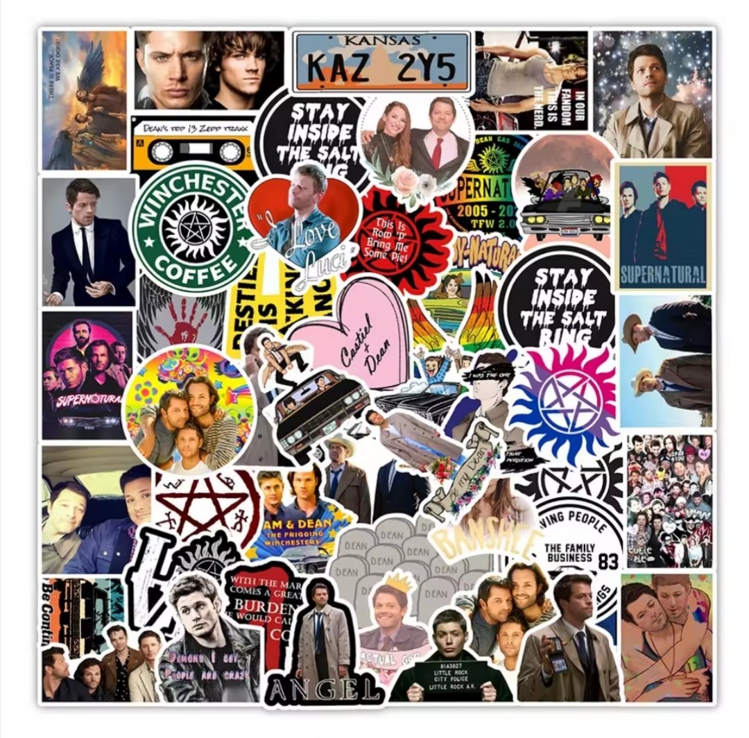10 PCS Supernatural TV Show Stickers BRAND NEW 2nd Set
