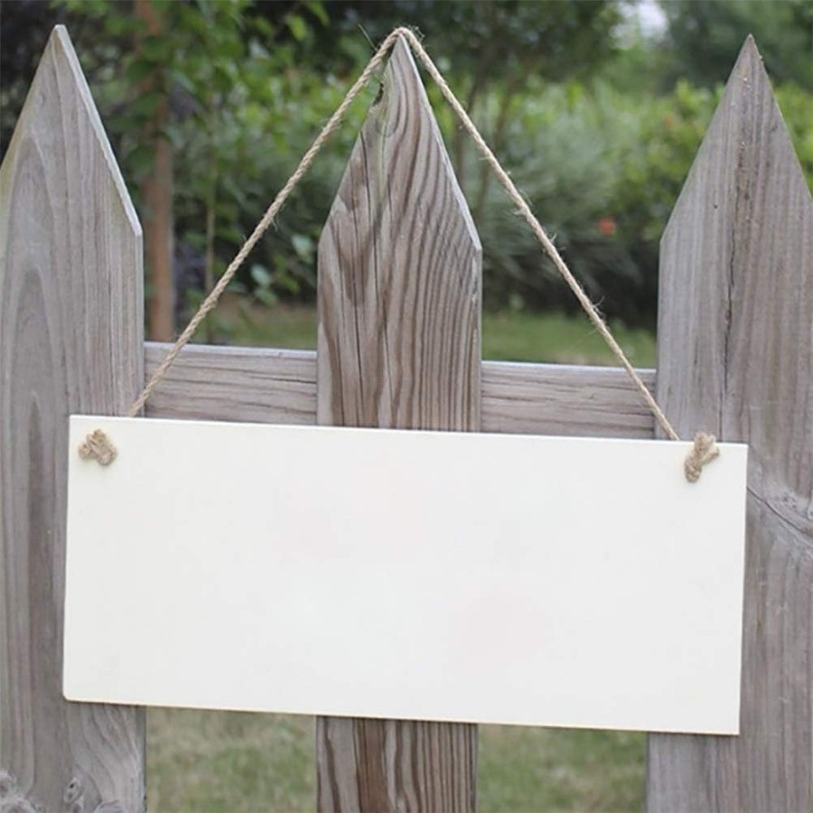 20/40/60pcs, Unprocessed Smooth Wooden Board, Wooden Signboard (With Rope)