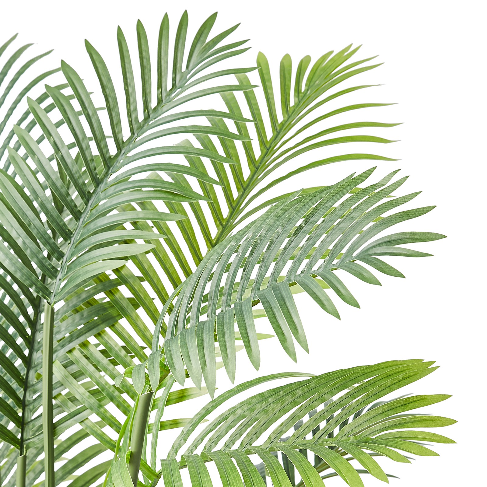 2 Pack Artificial Areca Palm Tree 4ft Tall Faux Tropical Silk Plant Decor in Pot