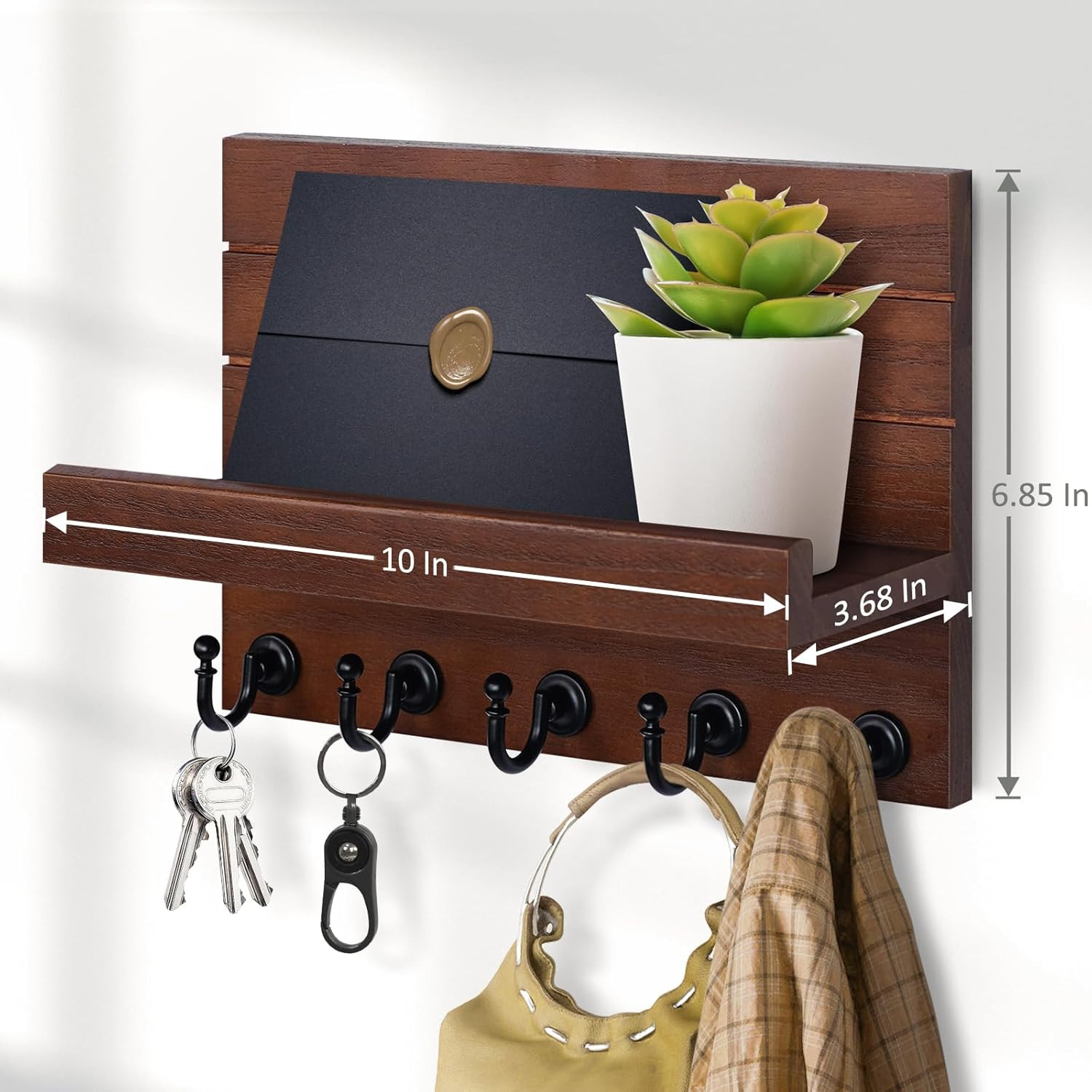 Mail and Key Holder for Wall: Easy Installation Modern Mail Holder Wall Mount Ke