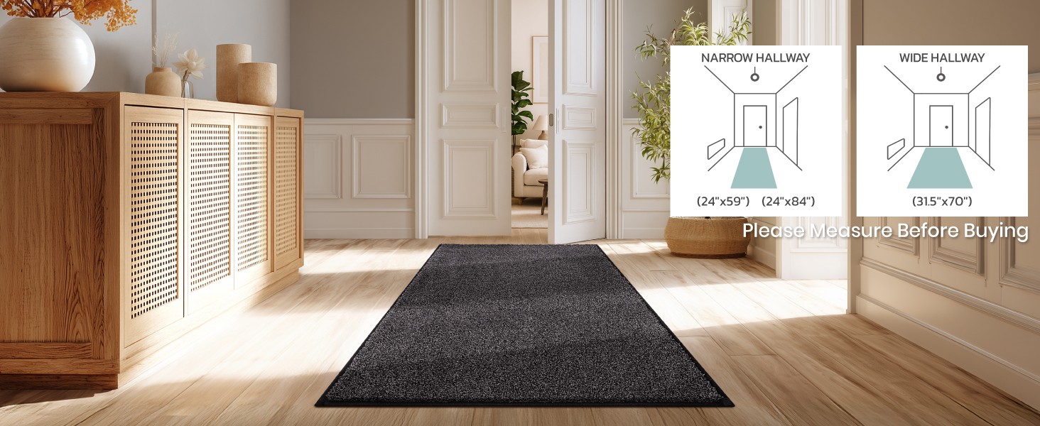 Easy Care Area Rug 4ft x 6ft, Non-Slip Machine Washable Entryway Rug, Dog Door