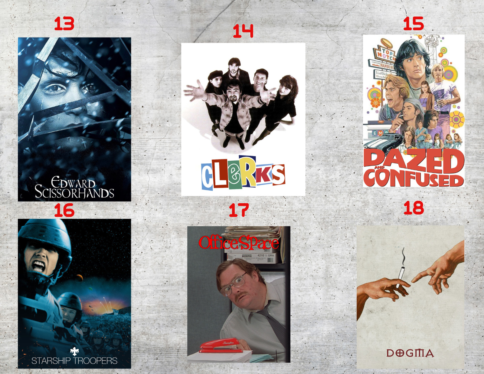 90’s Movie Retro Wall Collage Poster Prints