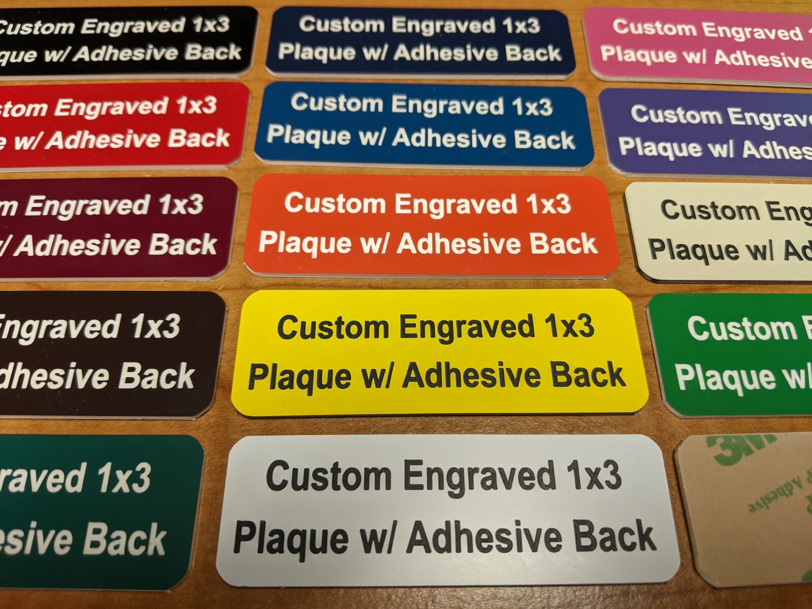 Custom Engraved 1×3 Plaque / Plate Sign Tag Shadow Box Gift Trophy ANY COLOR