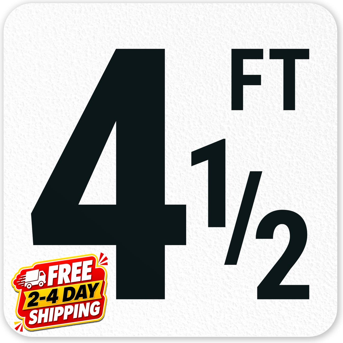 4 1/2 Ft/Four and A Half Feet Vinyl Adhesive Pool Depth Marker, 6×6 inches
