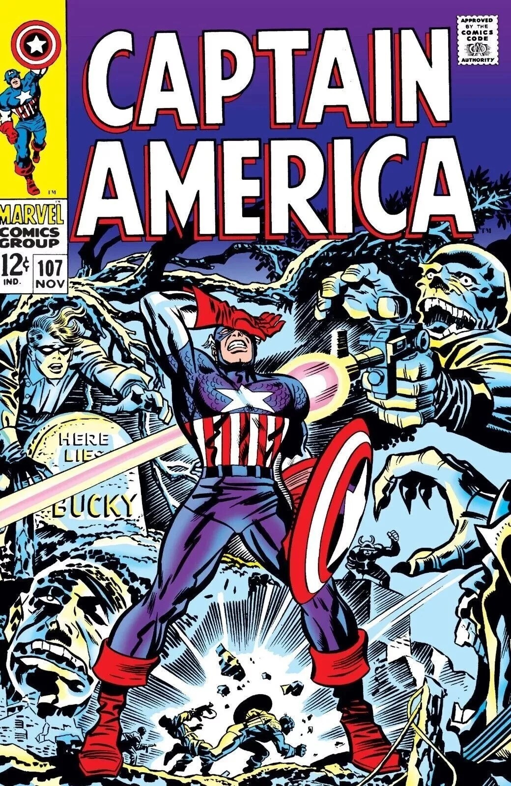 CAPTAIN AMERICA #107 COMIC BOOK COVER Poster print 11″x17″ inches home decor