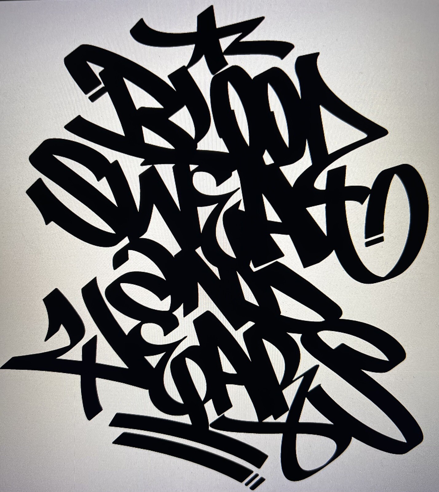 ”Blood Sweat And Tears” Vinyl Decal Sticker (Graffiti BOMBATOMIK) 6.3″ X 5.7