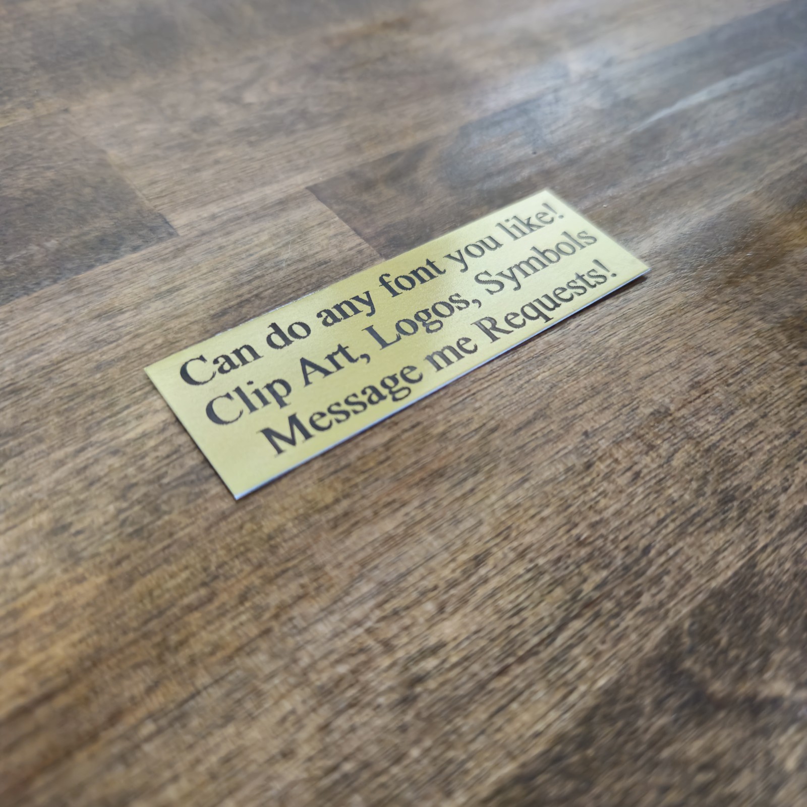 Gold Custom Engraved Aluminum Plate 1×3 Sublimation Plaque Name Tag Trophy Urn