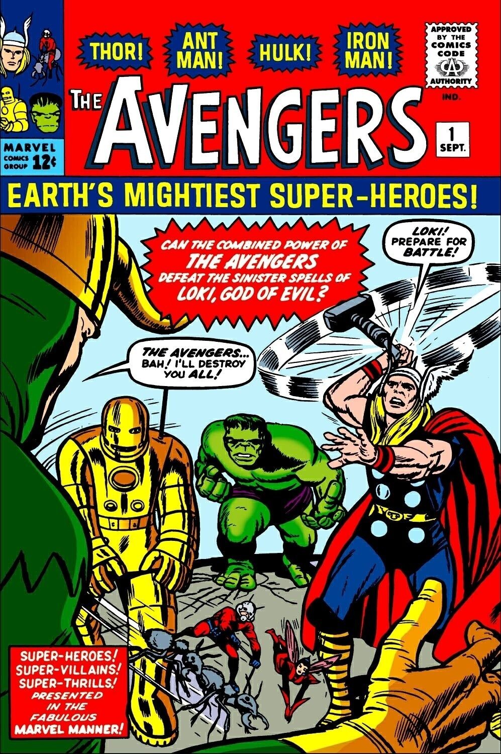 THE AVENGERS #1 COMIC BOOK COVER poster print 11″x17″ home decor
