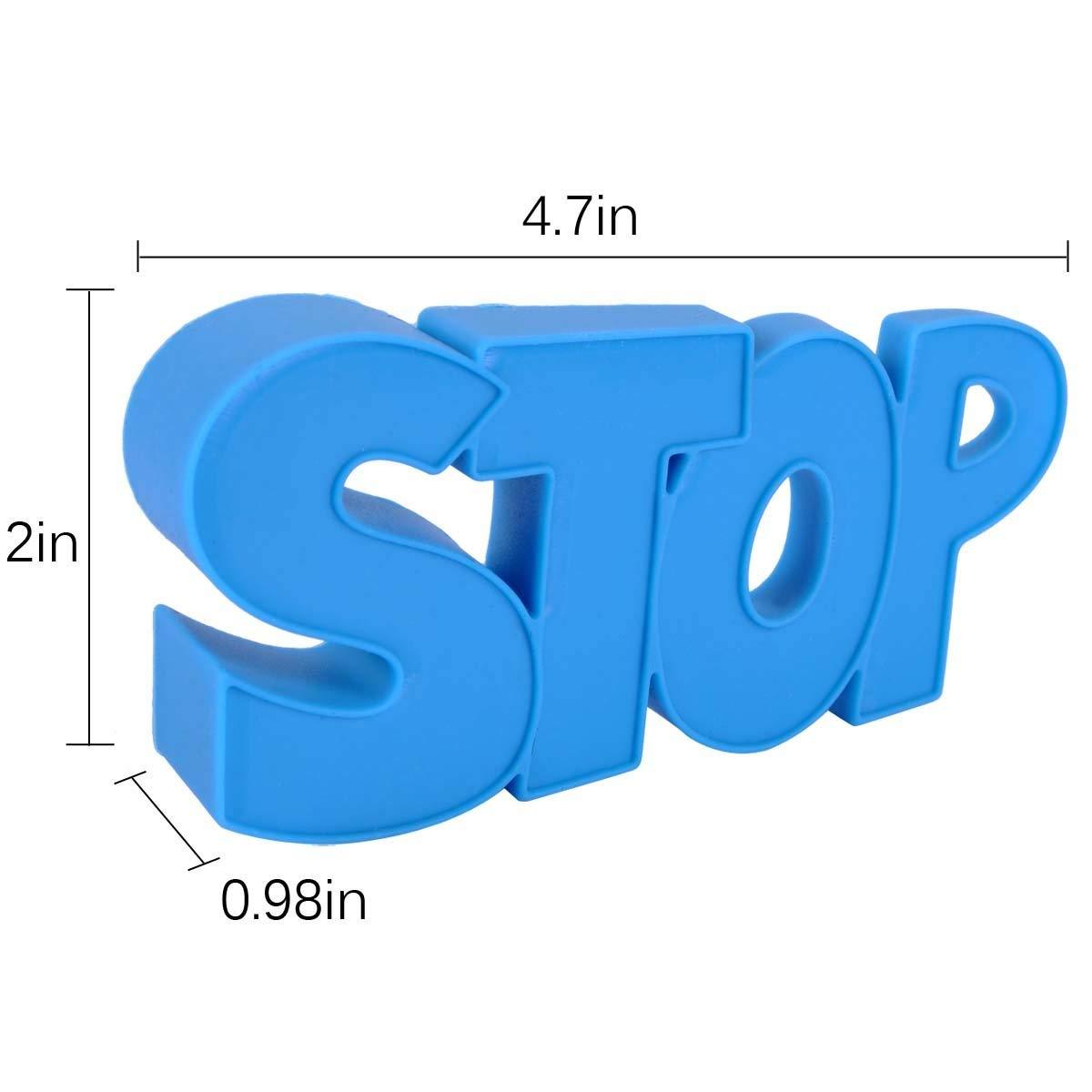 Blue Rubber Door STOP Stopper Office Teacher School Classroom Kids Class Unique