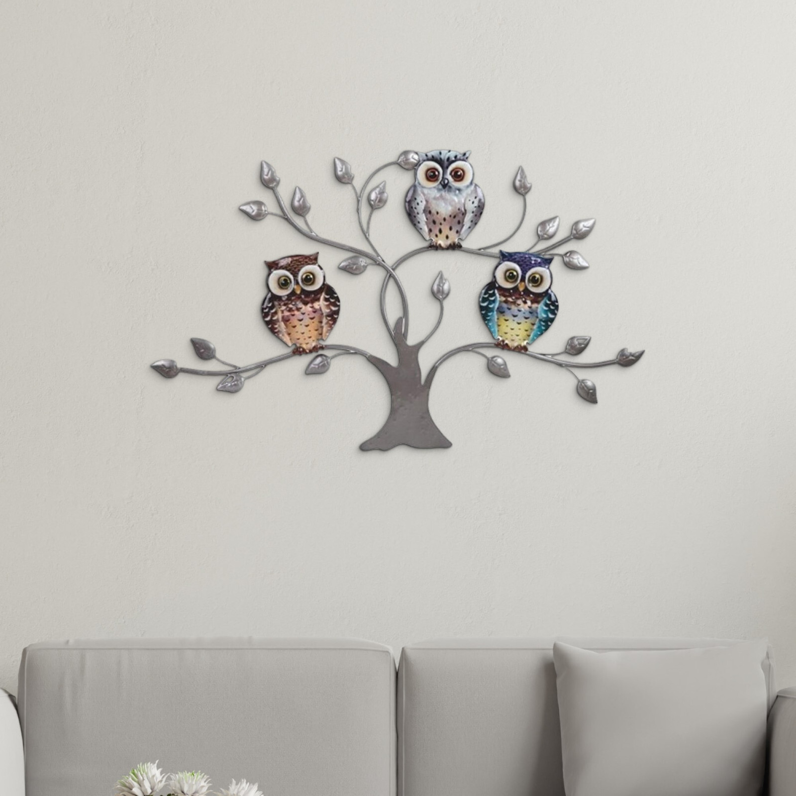 27 1/4″ wide Owl Wall Plaque Decoration Ornament Home Decor Unique Gift