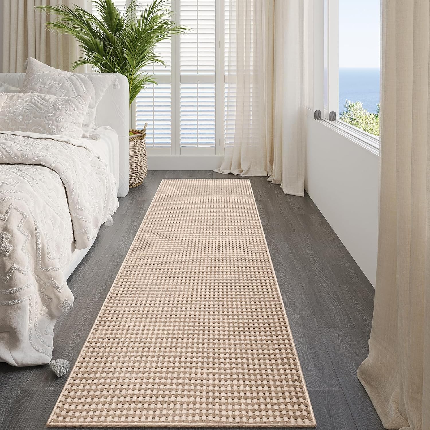 2×8 ft Hallway Runner Rug Extra Long Boho Woven Kitchen Runner Rugs Mat Non Slip