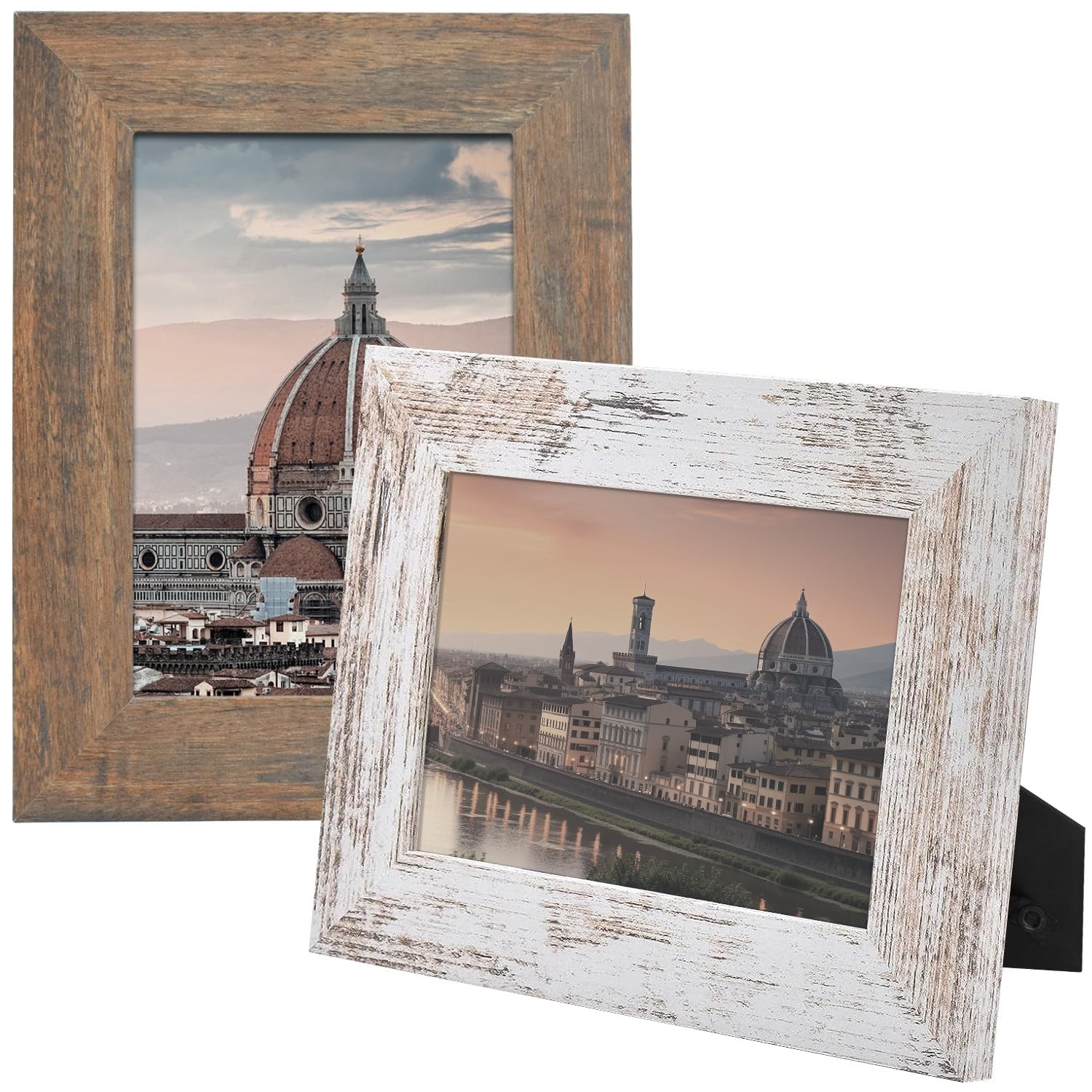 2 Pack 5×7 Mixed Colors Wood Picture Frame Wall Tabletop Desktop Display Gallery
