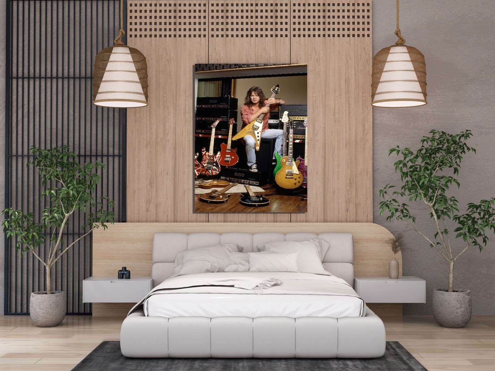 Eddie Van Halen Poster 24×36 Inch Photo Very Rare Print Wall Art Print – EVH06