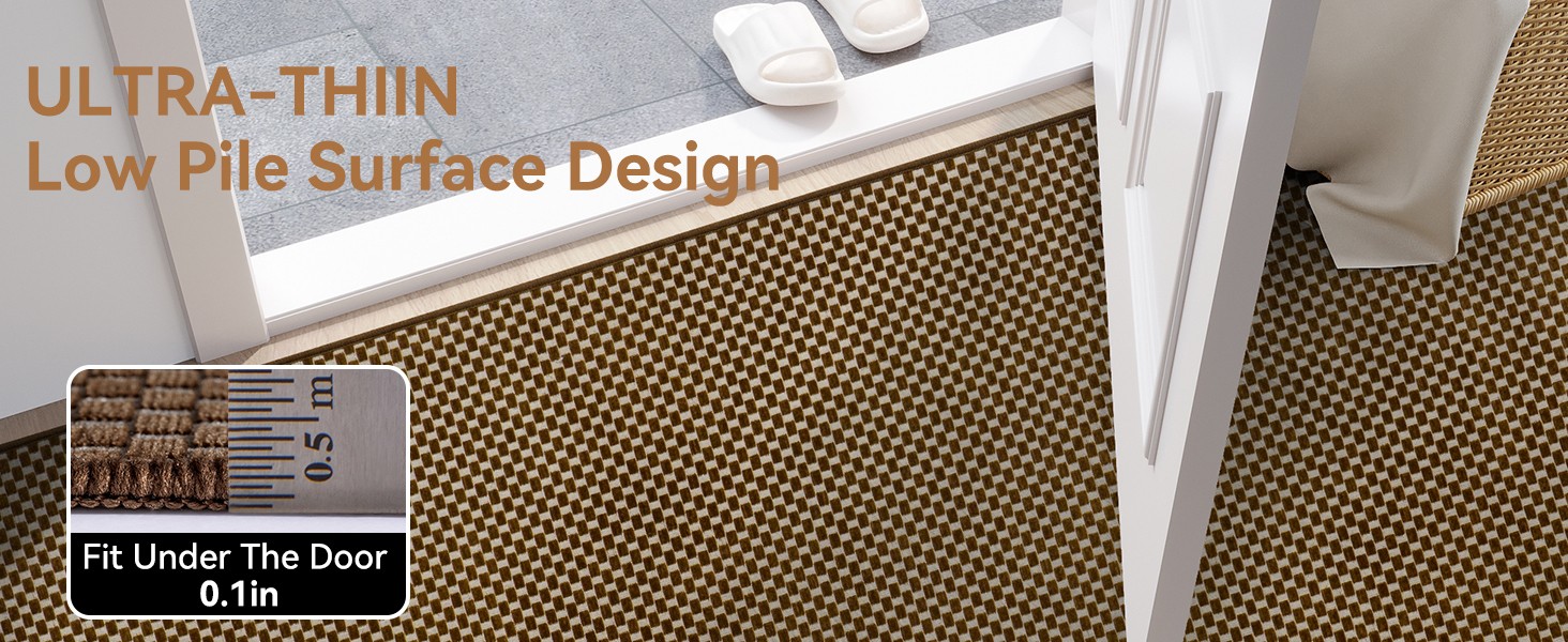 3×5 ft Area Rug Entryway Runner Rug Non Slip Washable, Boho Woven Kitchen Runner