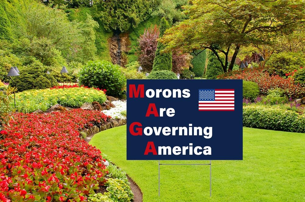 Anti Trump Yard Signs Political Protest Anti Maga Yard Sign with Yard Stake 1…