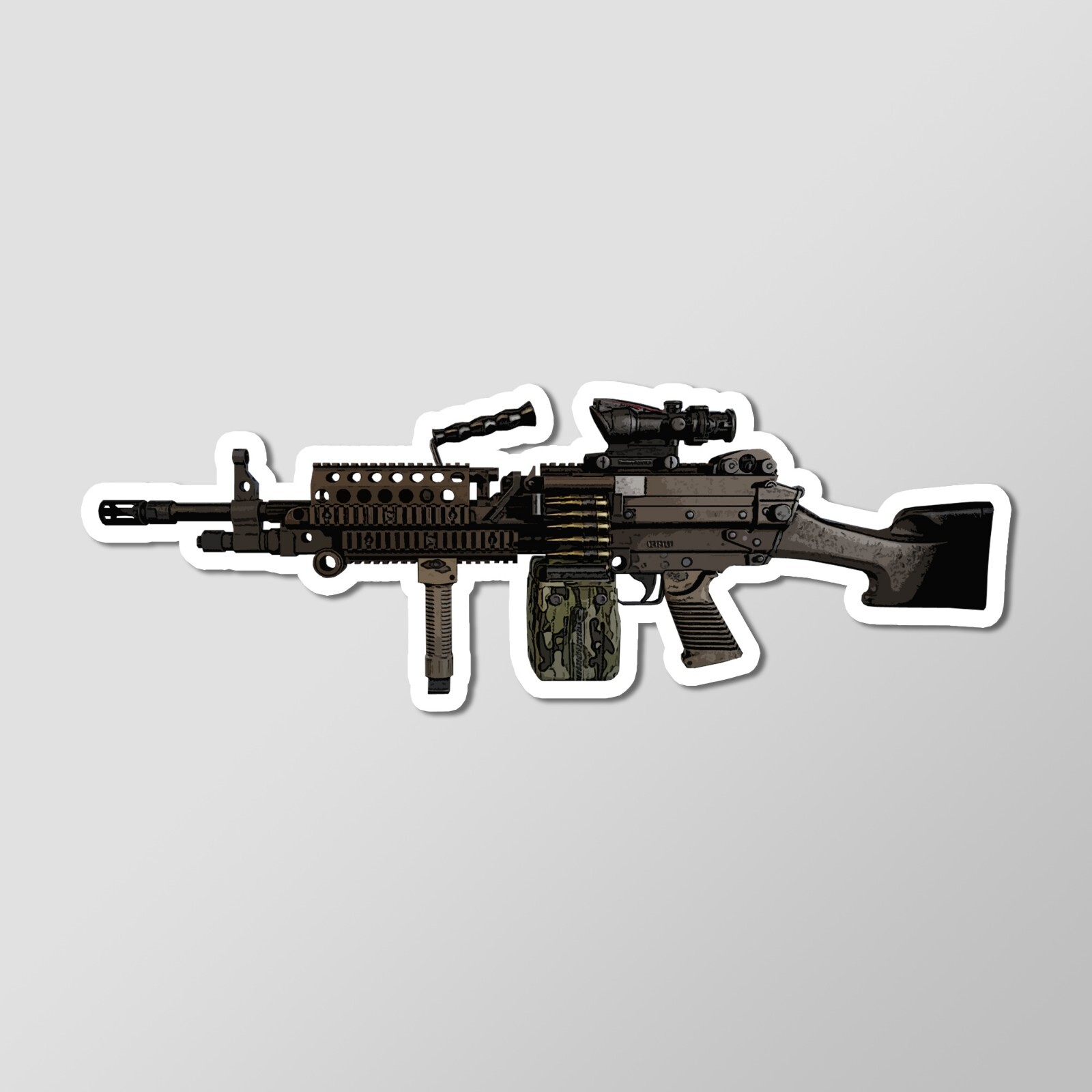 MK46 MOD 0 Light Machine Gun Art – Laptop Sticker Vinyl 4″ Wide