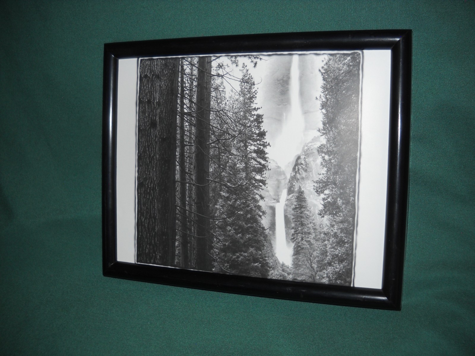 Upper & Lower Yosemite Falls *8×10 Framed Poster Print *Black & White *Framed VG