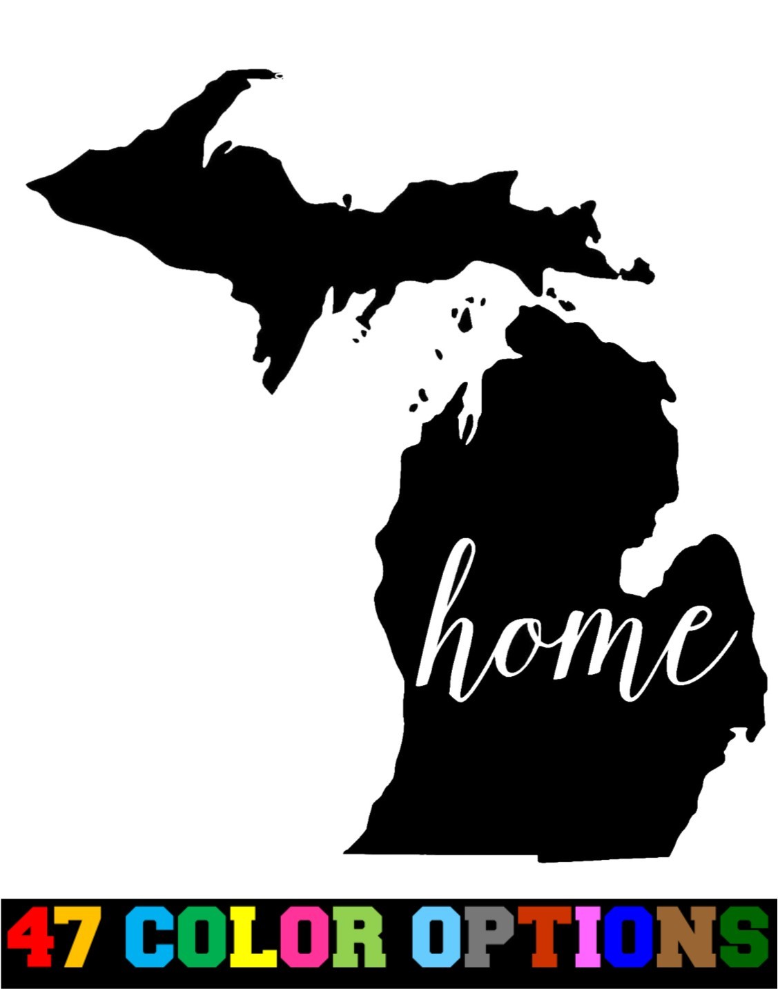 Vinyl Decal Truck Car Sticker Laptop – Home State Outline Love USA Michigan