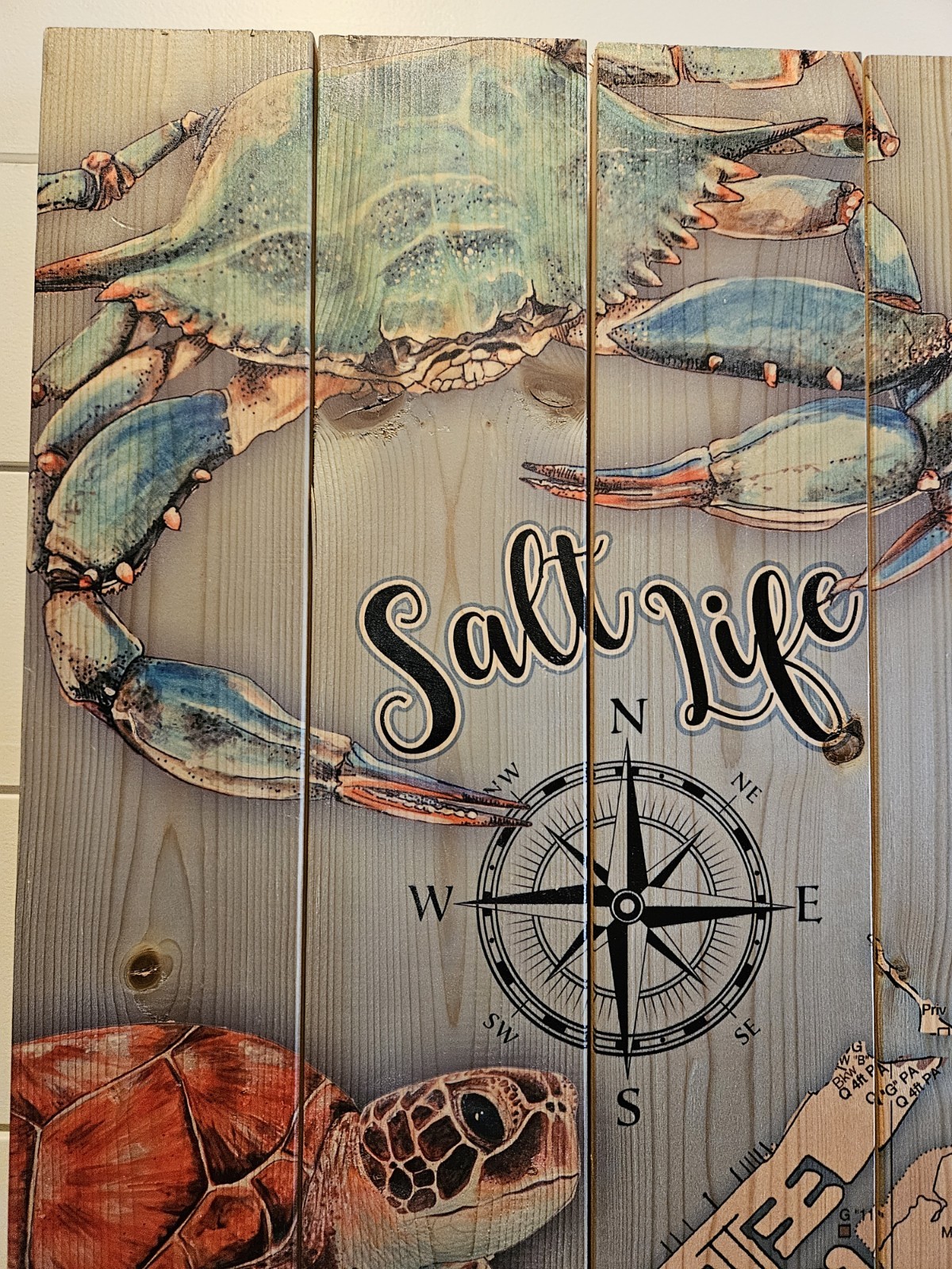 Salt Life Wooden Wall Art Sign-Apollo Beach Map Wall Art By Map Mom