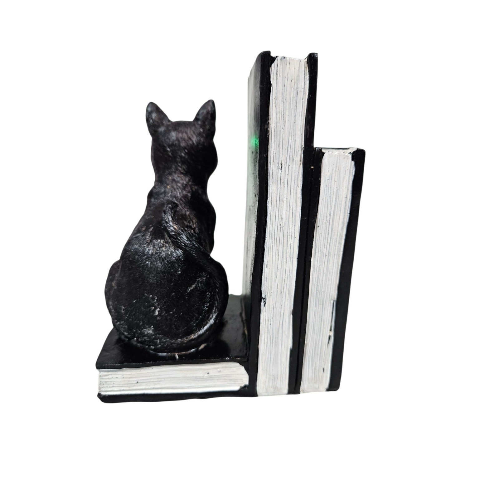 Halloween Black Cat with Light Up Green Eyes Magic Spirits Tricks Decor