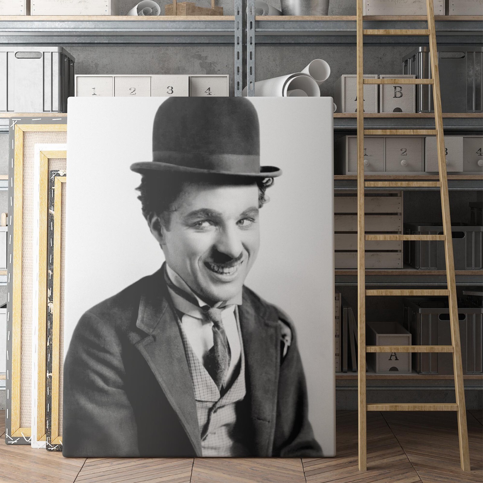 Charlie Chaplin 1920s TV and Movies 1900s Canvas Wall Art Print