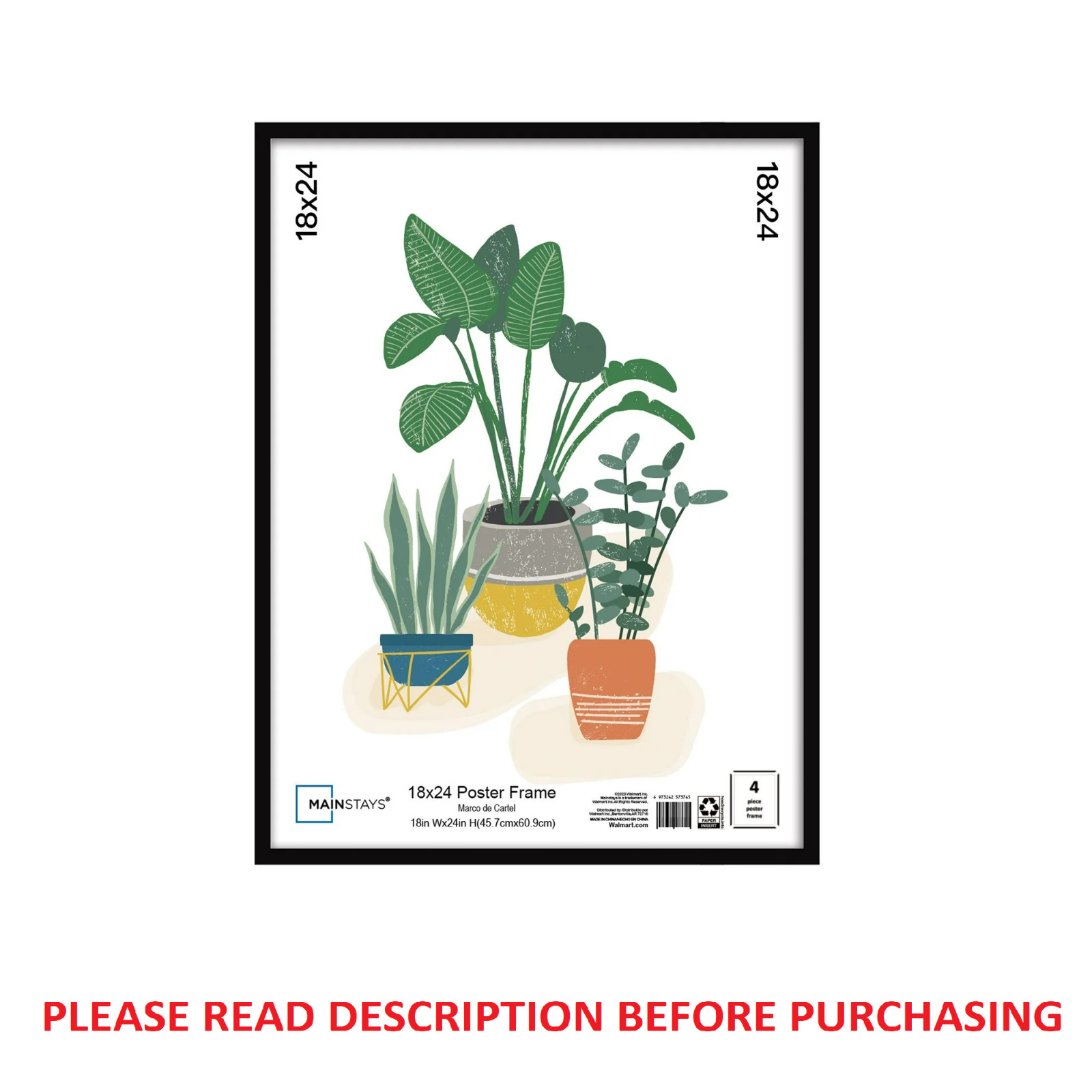 18×24 Basic Black Poster Frame