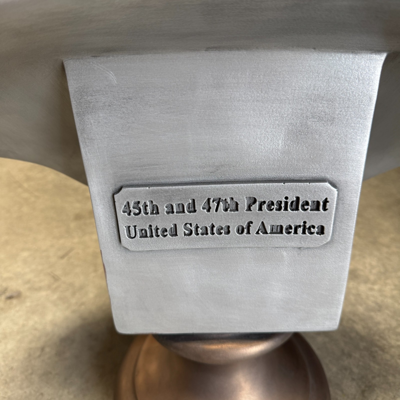 Bronze Finish Donald Trump Bust Resin Statue 45th 47th President Display Prop