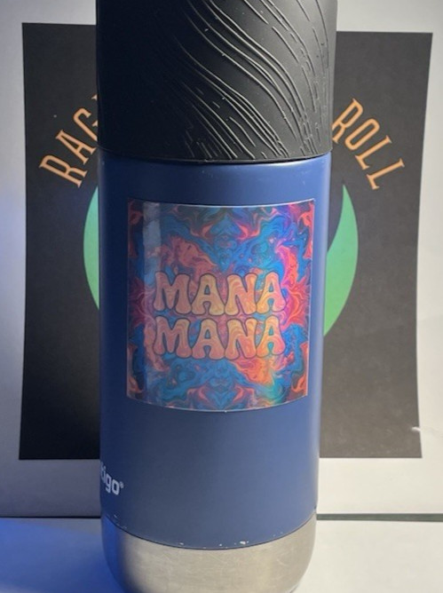 Mana mana – Vinyl Sticker – Rainbow Foil – Indoor/Outdoor/Dishwasher – 2.5″