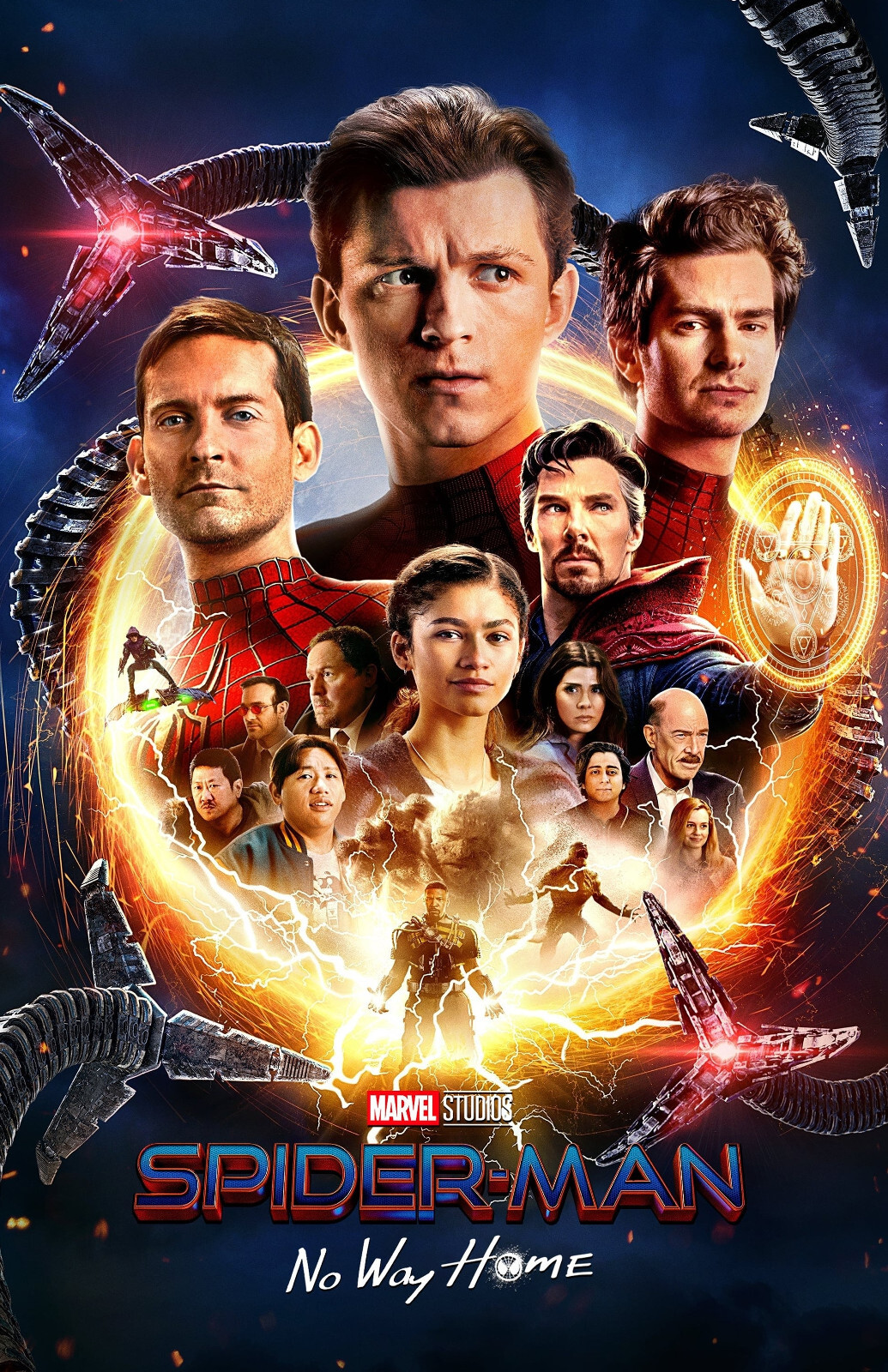 AA4050 Spider Man No Way Home Film By Jon Watts 2021 Full Cast Movie Poster 11×1