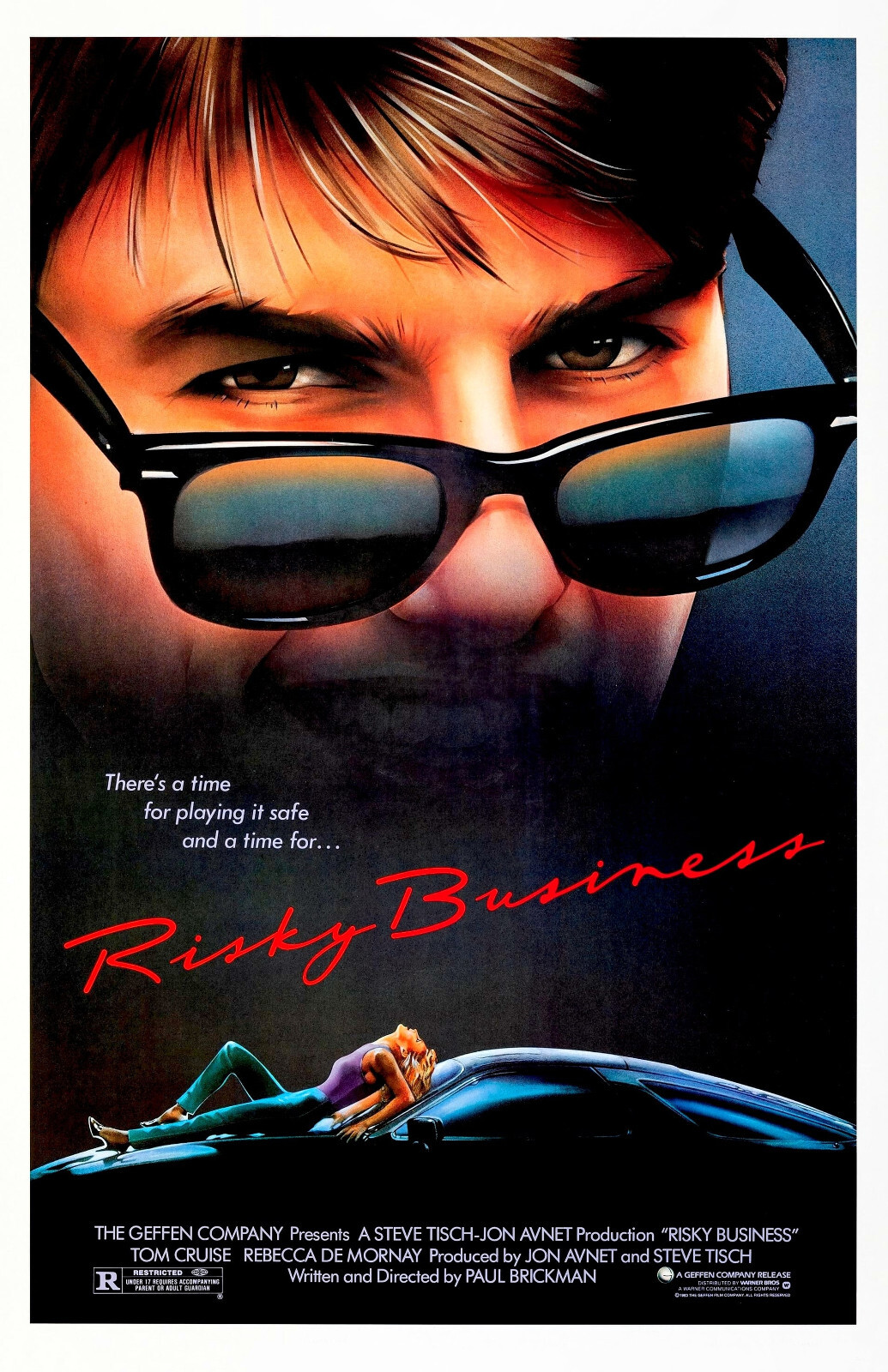 BB3070 Risky Business Film By Paul Brickman 1983 Bordered Movie Poster 11×17