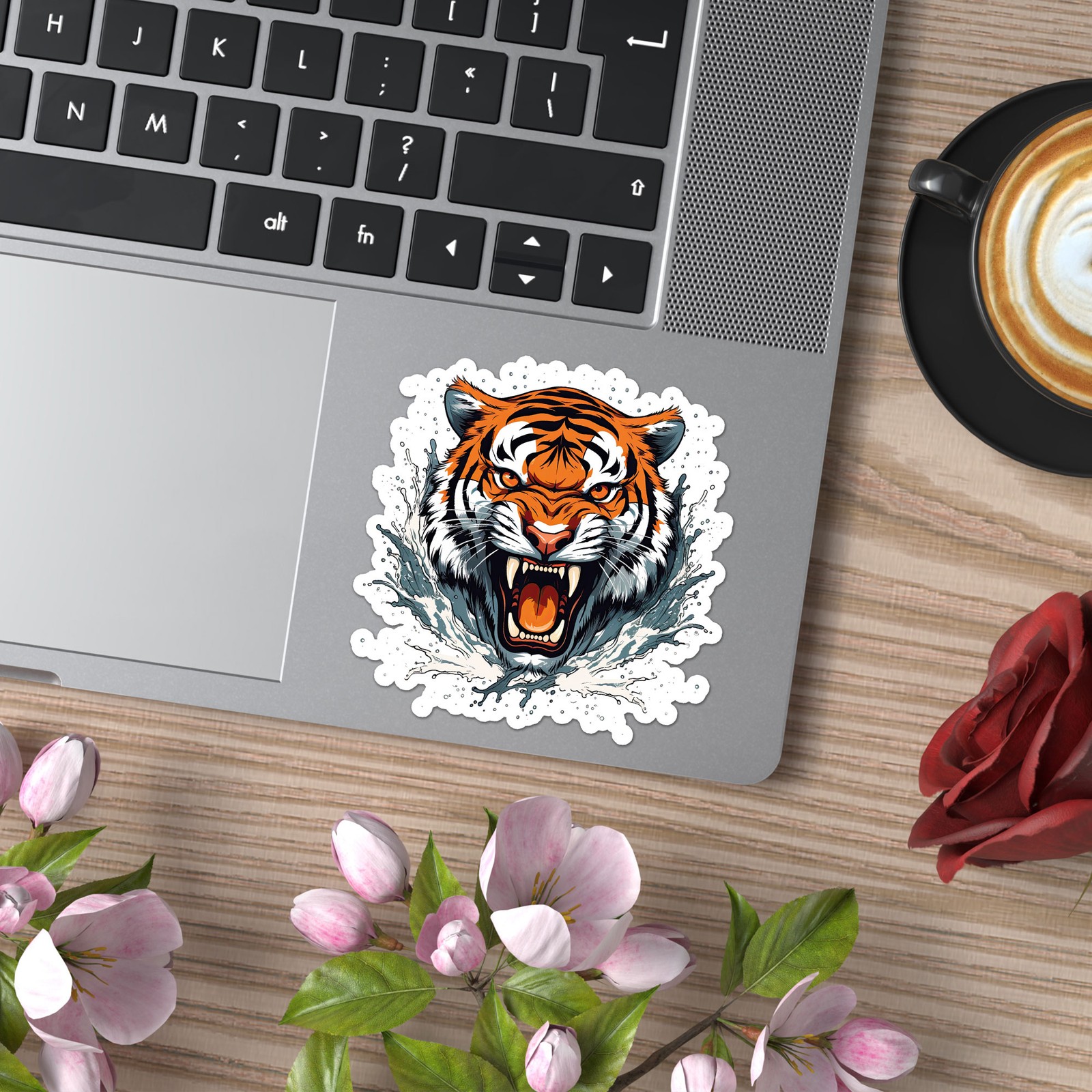 Tiger Splash – Vinyl Decal Sticker – Car Window Laptop – ebn9498