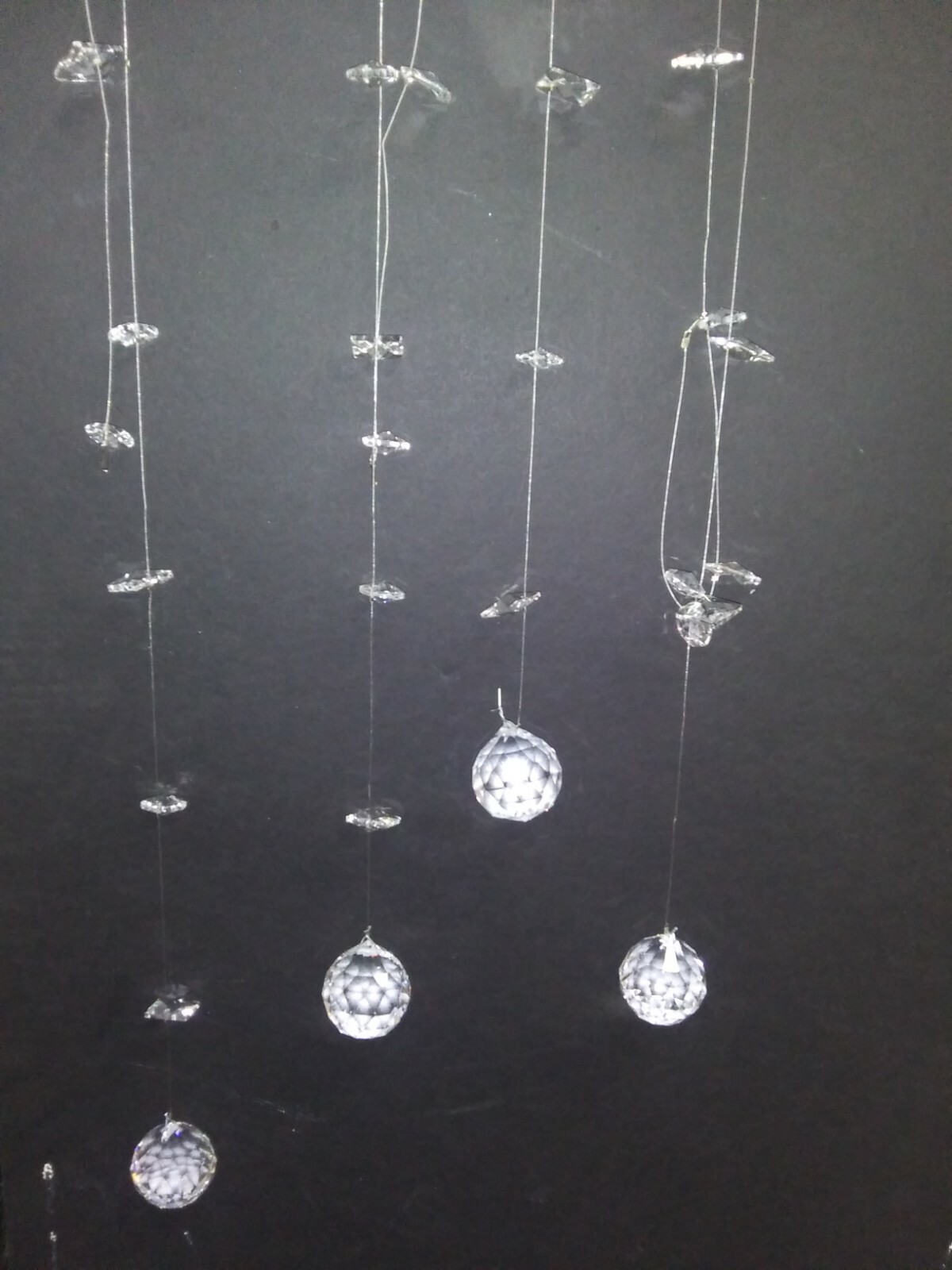 HALO LAMP PENDENTS 115 INCH LONG LOT OF 4 GYRO &CRYSTAL