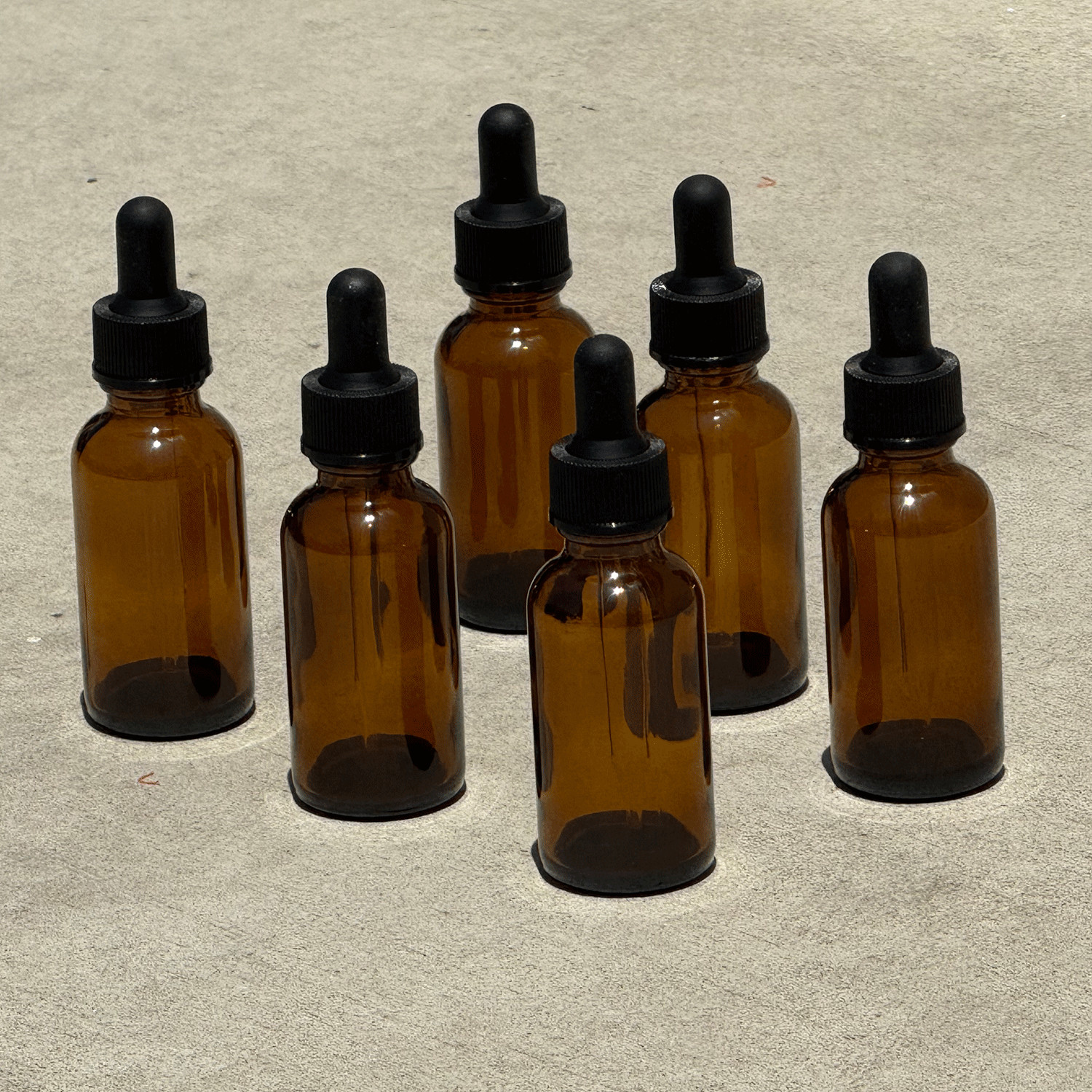 Sandbaggy 1oz Amber Glass Dropper Bottles – BPA Free, UV Protected