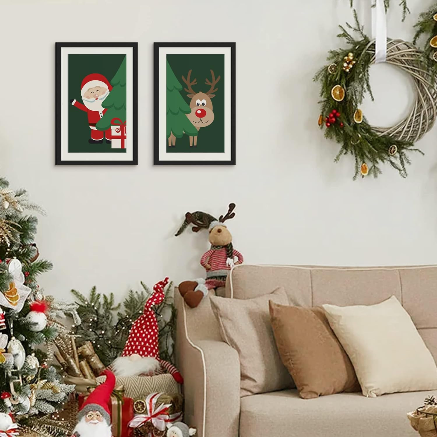 5 Pack Picture Frames 11″ x 17″ Black Wall Poster Frames 9″ x 15″ Mat Display