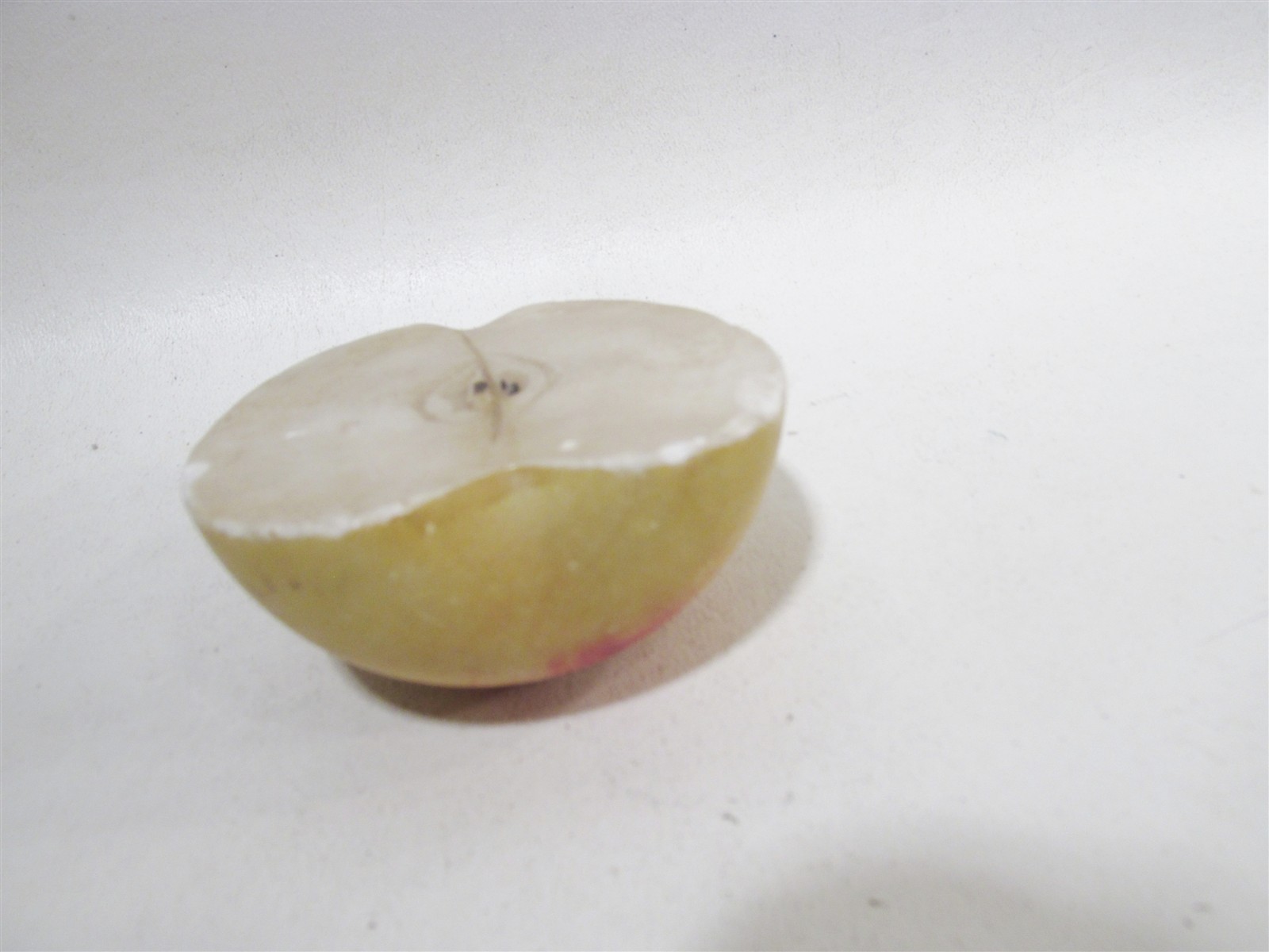 Antique Italian Alabaster Stone Fruit Half Apple Natural Size