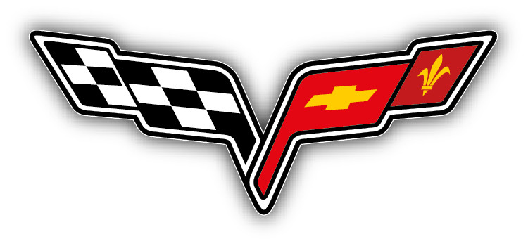 Corvette Racing Logo Auto Car Bumper Sticker Decal – 3”, 5”, 6” or 8”