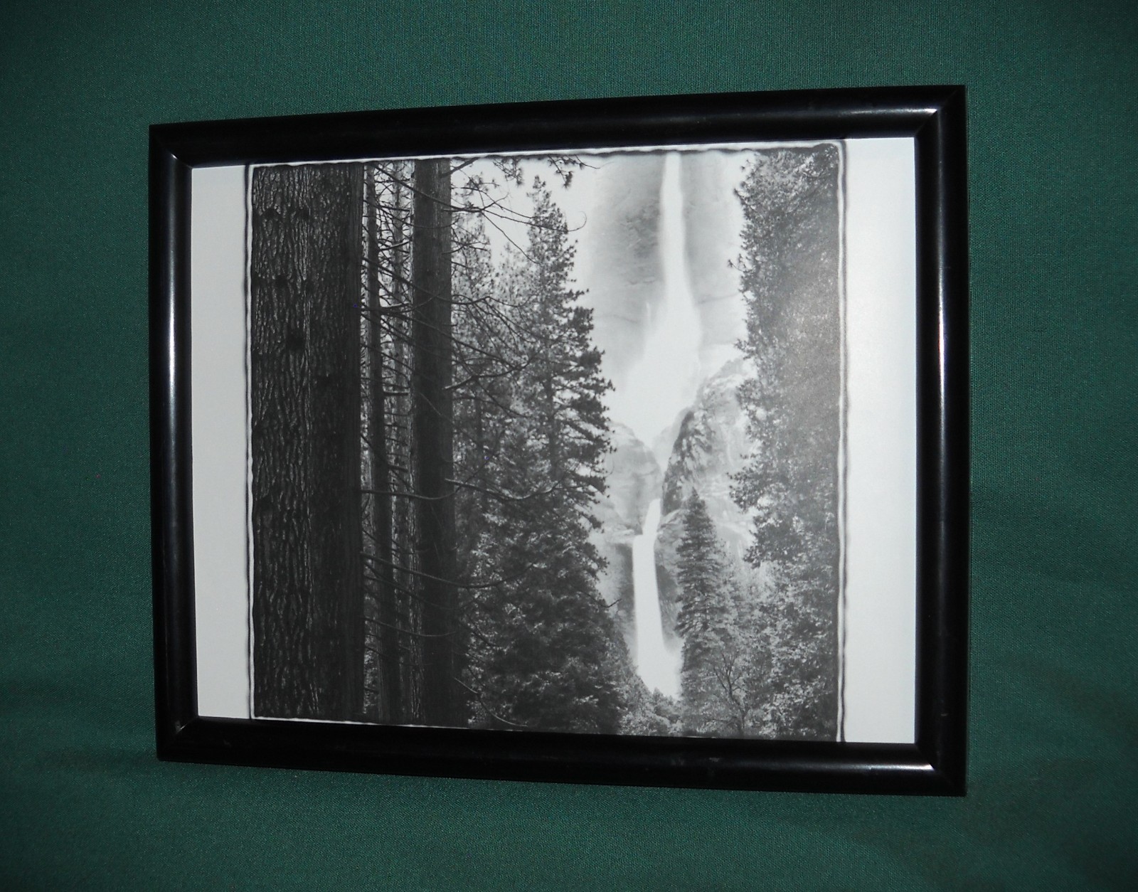 Upper & Lower Yosemite Falls *8×10 Framed Poster Print *Black & White *Framed VG