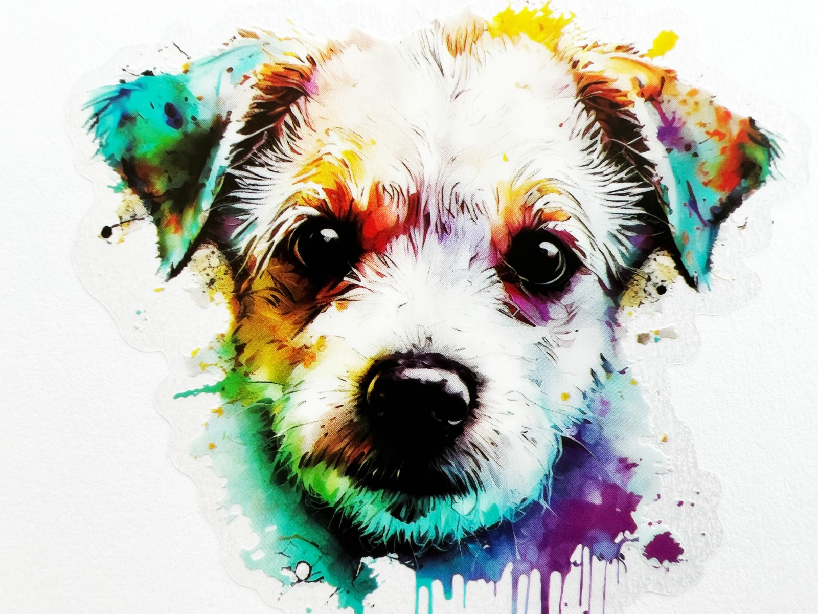 Cute Puppy Dog 3 Inch Transparent Sticker Small Dog Decal