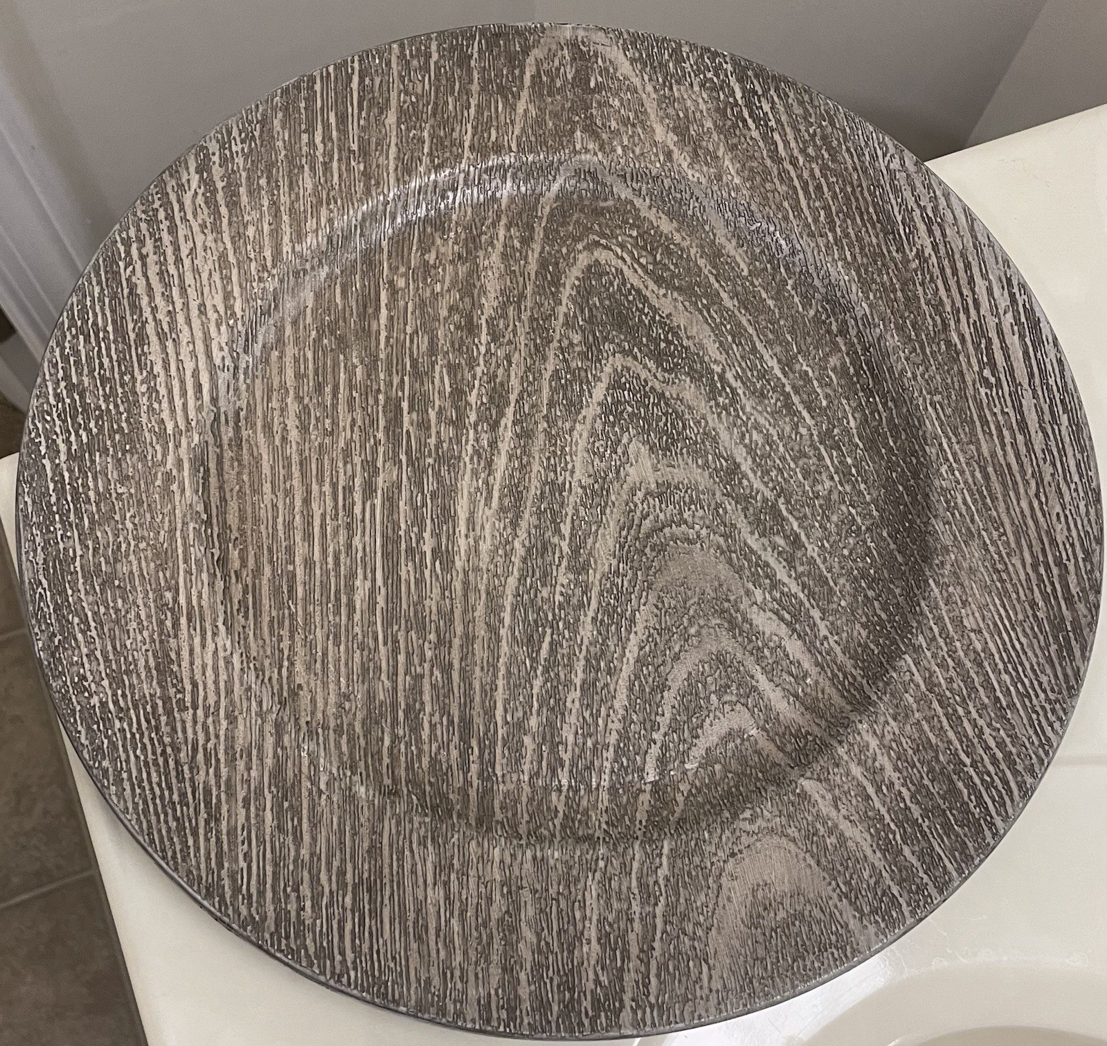 4 Rustic Decorative Plates Melamine Dining Charger 13″ Cottage Farmhouse