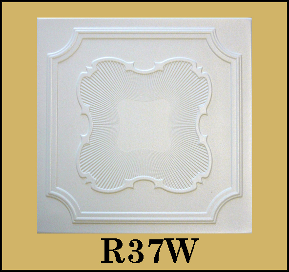 R37W WHITE CEILING TILE STYROFOAM GLUE UP TEXTURE 20″x20″ Easy Installation