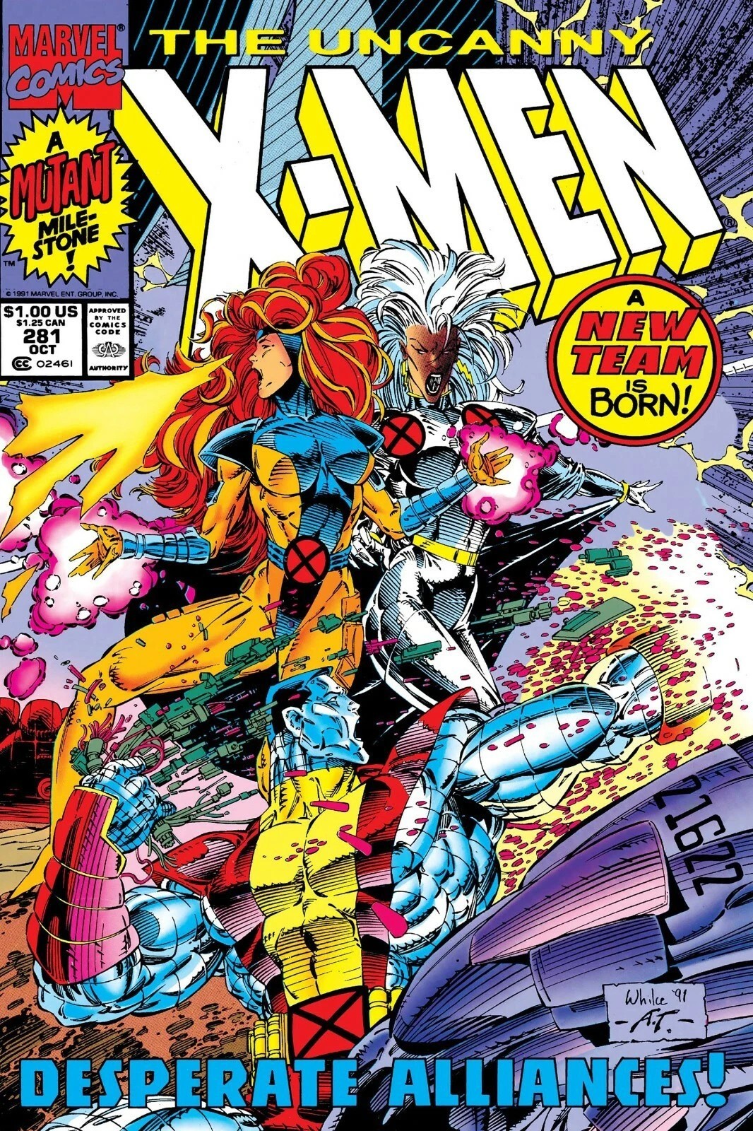 X-Men 281 Comic Book Cover Jean Grey Storm Colossus Poster print 11″x17″