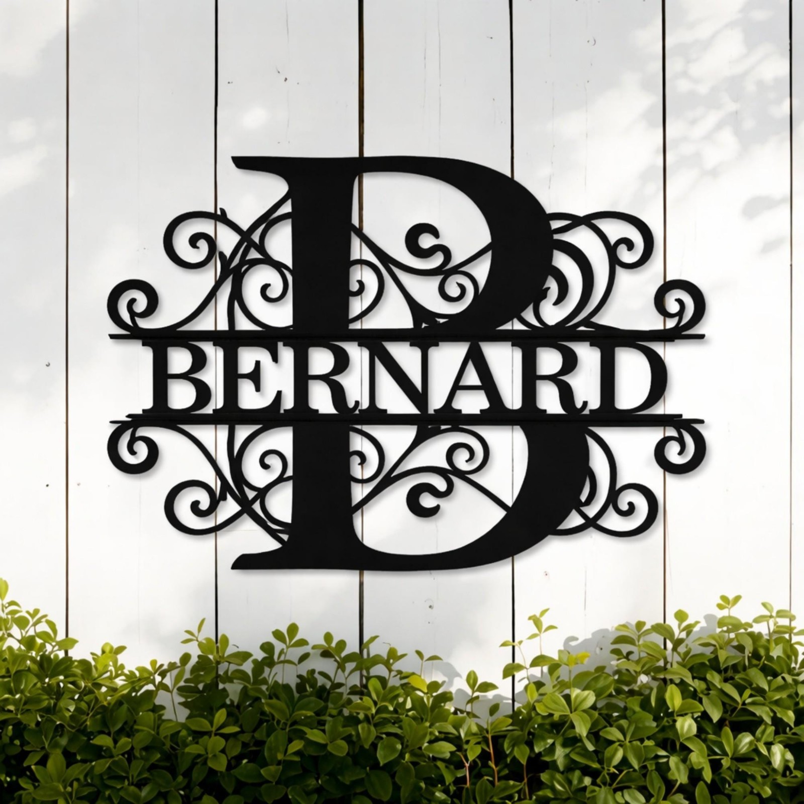 Custom Metal Sign, Personalized Monogram Name Wall Decor