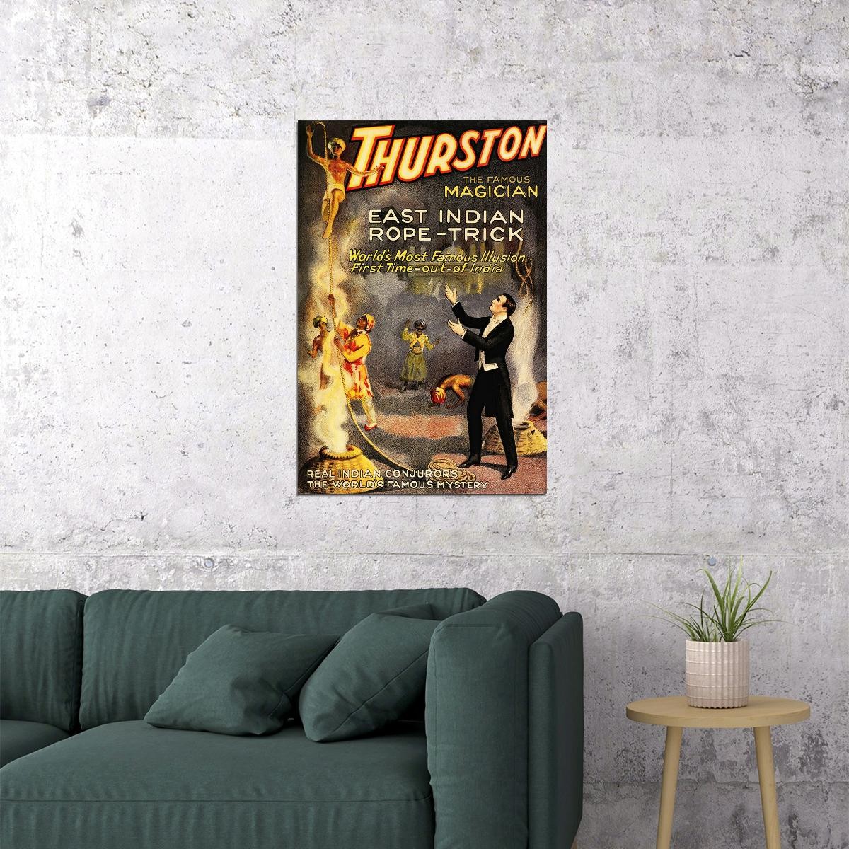 365286 Magic Magician Thurston East India Illusion Rope Trick Poster