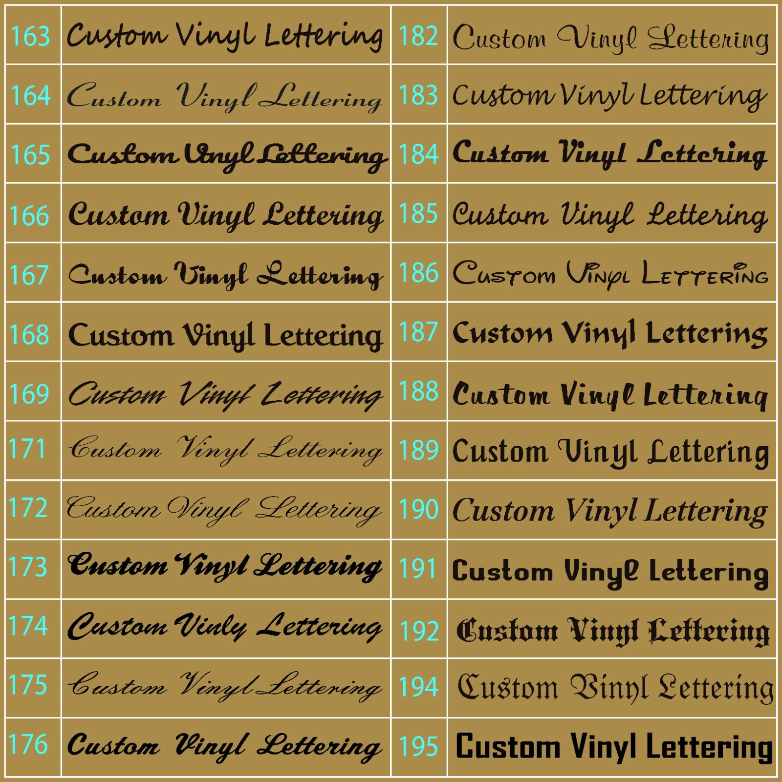 CUSTOM Lettering Decal With Background, Outline, or Contour Two Colored Sticker