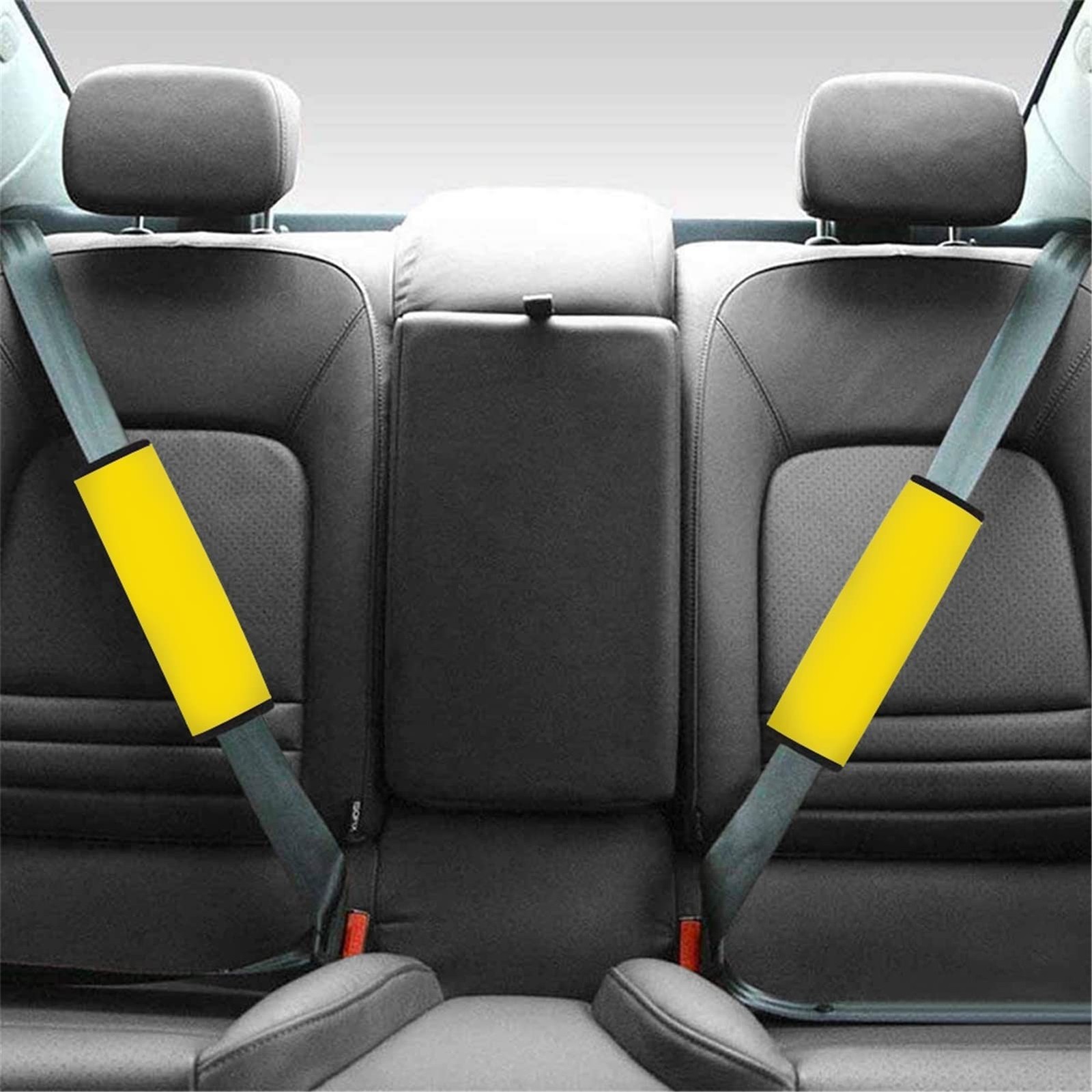 Dreaweet Solid Color Yellow Seat Belt Shoulder Pads Car Accessories for Women…