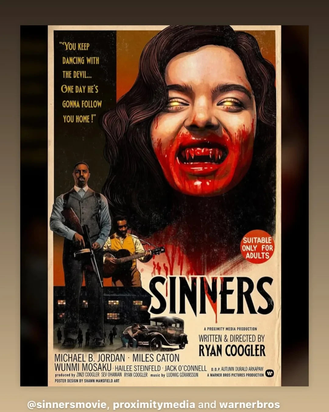 Sinners (2025) Film Poster – Collector’s Edition Movie Print, Wall Display Art