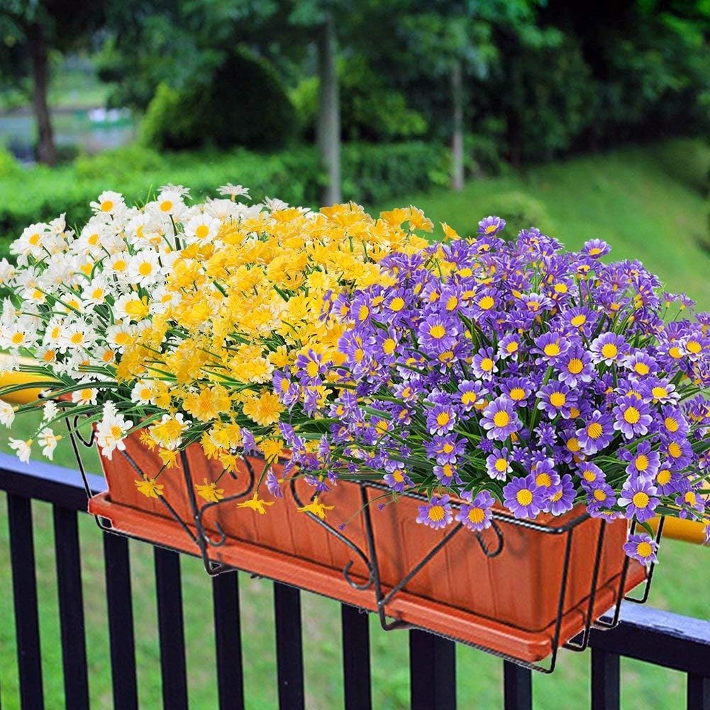 4 Eco-Friendly Faux Daisy Bundles – Lifelike Purple Flowers for All Occasions