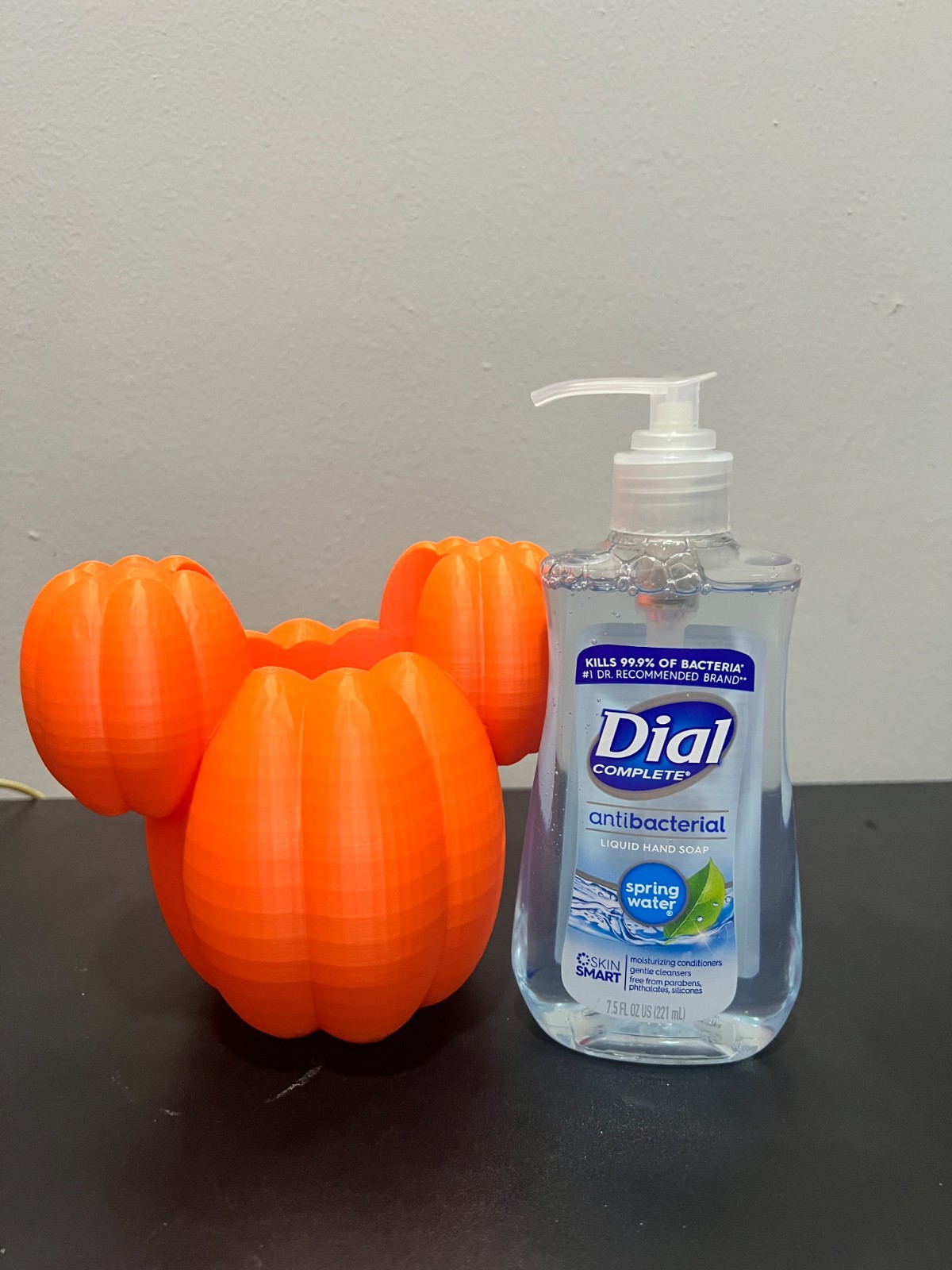 Custom Mickey Halloween Pumpkin Soap Dispenser.