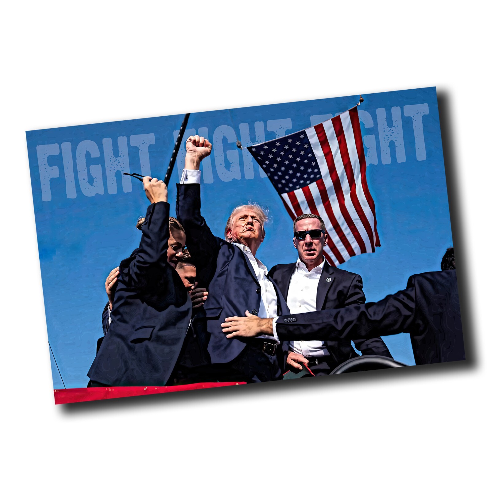 Donald Trump Pennsylvania Rally Fight Fight Fight 24×36, 11×17 Poster