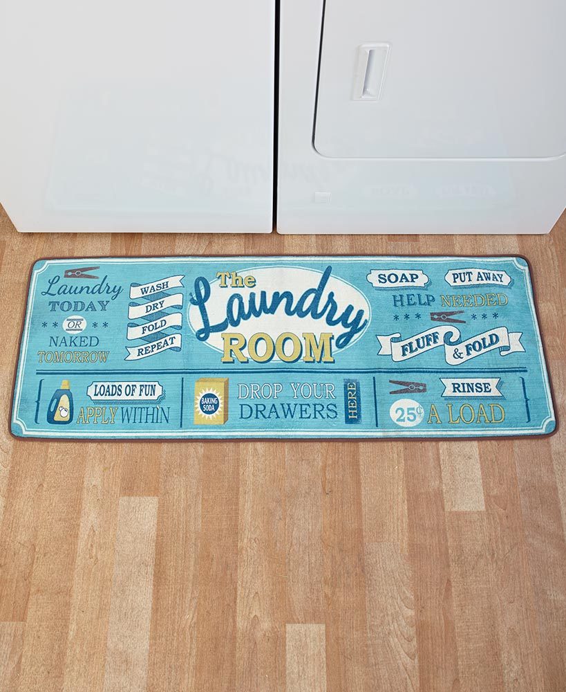 Lively Laundry Room Decor Accents Door Magnet Wall Decals Rug or Window Valance